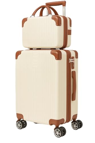 Kit mala de viagem com frasqueira conjunto bordo 2 peças ABS rigido Luxo resistente Bagagem de Mão Viagem