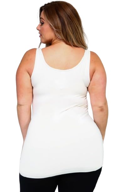 Tranding-Outfit Women's Micro Modal Elastane Stretch Camisole with Adjustable Straps and StayFresh Pack of 1 (in, Alpha, S, 3XL, White)