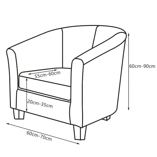 Housse de canapé 1 place Chesterfield extensible 2 pièces - 6
