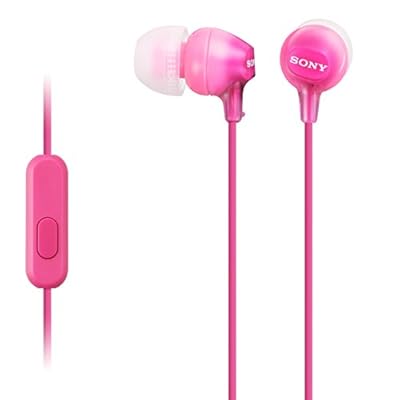 Sony MDREX15APPI - Auriculares in-Ear  con micrófono y Mando con Control de Volumen y reproducción Incorporado  Color Rosa
