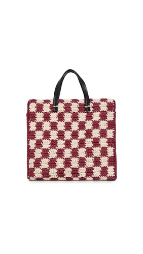 Clare V. Womens Petit Summer Mini Crochet Tote Plummy/Cream One Size