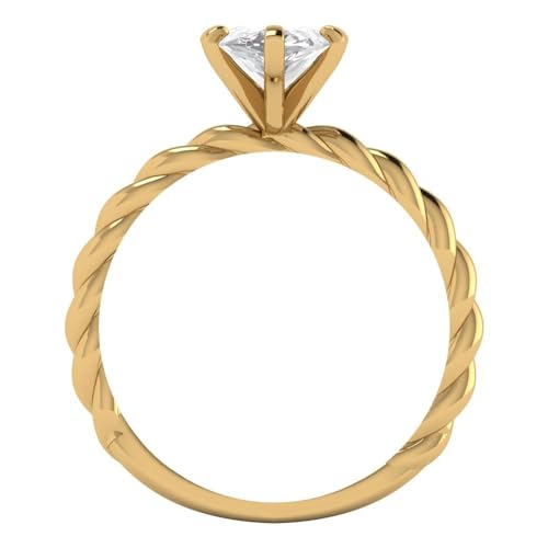 Clara Pucci 2 ctw Women's Engagement Ring | 18K Yellow Gold | 12x6mm Marquise Cut Moissanite Solitaire Anniversary Bridal Promise Ring4