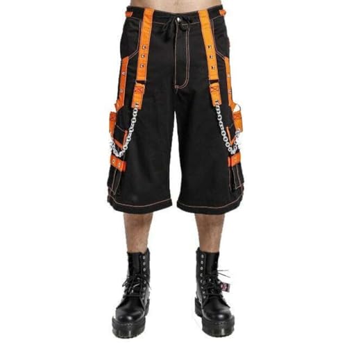 Generic Extreme Bondage Skater Black/Orange Gothic Punk Rocker Cyber Goth Steampunk Biker4