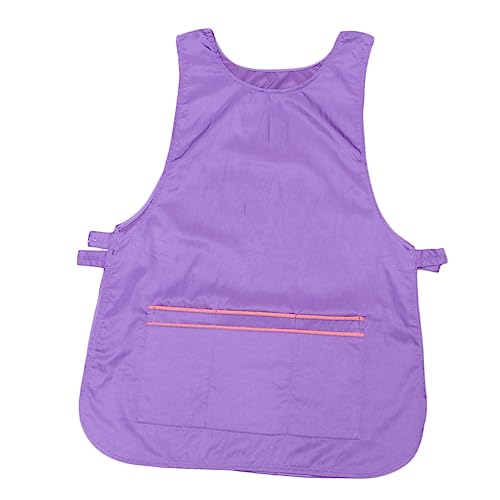 Garneck 1pc Fashion Apron Adjustable Bib Apron Hairdresser Work Clothes Hairdressing Workwear Salon Apron Barber Vest Hairdresser Barber Apron Kitchen Apron Purple