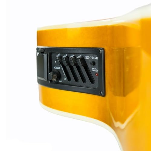 Image of VAULT Basswood EA20CE Electro Acoustic Guitar Kit With Learn To Play E-Book, Bag, Strings, Straps, Picks, String Winder & Polishing Cloth - 40 Inch Cutaway Guitar