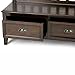 SIMPLIHOME Bedford SOLID WOOD Universal TV Media Stand, 53.9 inch Wide, Living Room Entertainment Center, Storage Cabinet with Glass Doors, for Flat Screen TVs up to 60 inches in Dark Tobacco Brown