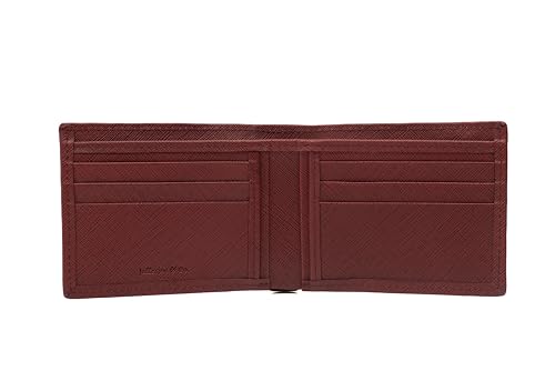 Jafferjee & Co. Genuine Leather Wallet for Men, RFID Blocking Bifold Wallet Men - Stylish and Slim Front Pocket Minimalist - Cardiff Maroon3