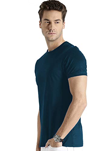 Image of ADRO Men's Cotton Solid Regular Fit T-Shirt