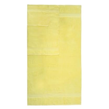Ample Decor Badezimmer Handtuch Set 18-4 Handtuch, 4 Badetuch, 10 Waschlappen - Oeko Tex Zertifiziert 600GSM 100% Baumwolle - Hohe Saugfähigkeit Schnell Trocknend, ideal zum Verschenken - Gelb – Bild 5