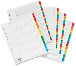 1-31 Extra Wide White Index A4 Coloured Mylar Tabs 5 Star - Hunt Office UK