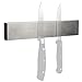com-four® Messer Magnetleiste zur Wandmontage - Messerleiste magnetisch - Messerhalter für die Küche - Magnetschiene für Messer - 25 cm (Edelstahl 25cm)