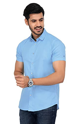 Image of U TURN Men's Casual Solid Stylish Formal Striped Shirt for Men