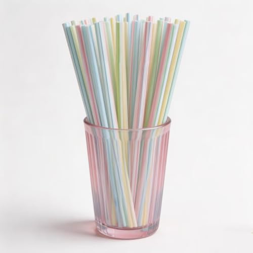 Pitillos desechables multicolor, 100 unidades miniatura 2