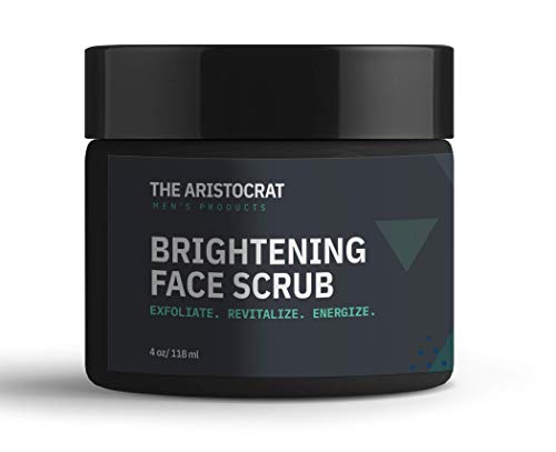 Brightening Face Scrub Exfoliator For Men - The Aristocrat. Natural Ingredients To Exfoliate, Revitalize & Clean Dead Skin. 4 oz.…
