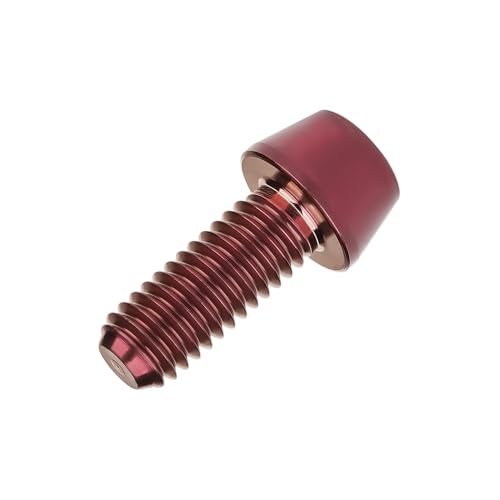 Image of Titanium Ti Bolt M5x9 16 18 20 25 30 35 40 45 50 55 60mm Tapered Head Screws Pack of 4 (M5x16mm, Burgundy)