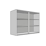 Top Living MCR Winchester Oak Flat Pack KITCHEN UNITS-WALL CABINET (1000mm Single Wall unit)