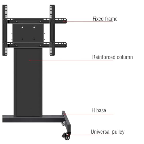Carro móvil para TV con ruedas ajustable para 37–70 pulg miniatura 6