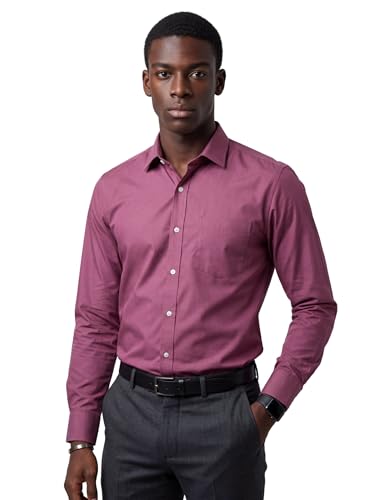 Image of INKAST Men's Cotton Blend Plain Formal Shirt | Full Sleeves Solid Shirts| Straight Regular Fit | Office and Regular Wear