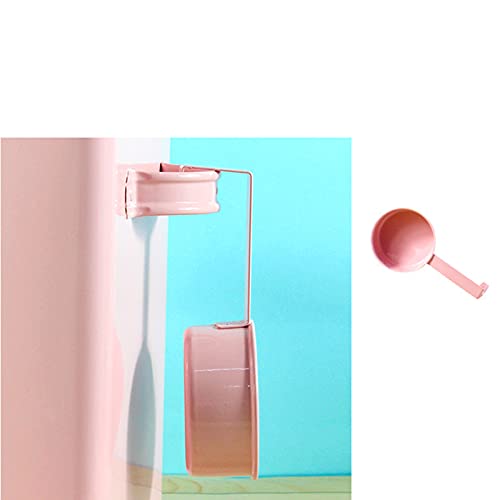 Multifunctionele waspoederdoos, waspoeder kan met lepel wasgoed doos metalen waspoeder container verzegelde doos met lepel,Roze - Image 6