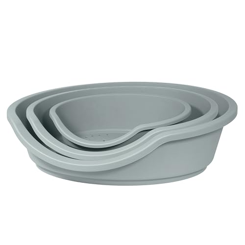 Rosewood Eco Line - Cuccia per animali domestici, in plastica riciclata, colore blu ghiaccio, misura media (circa 80 cm), resistente, lavabile, per cani