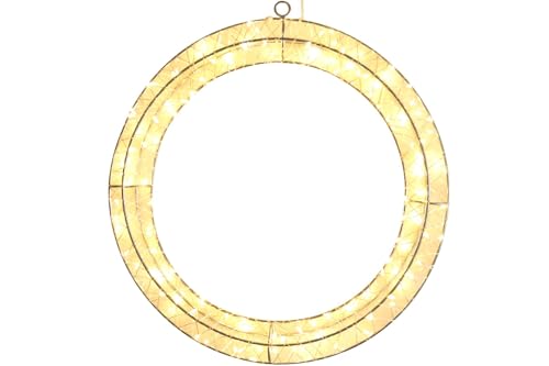 LED Lichtkranz auf Metallgestell 150 LEDs Ø 30 cm Türkranz Batterie...