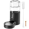 7L Automatic Dog Water Dispenser Bowl Gravity Pet Water Dispenser with Stainless Steel Bowl 185 Gallon Large Capacity Water Feeder for Dogs Cats7L Without Filter Black