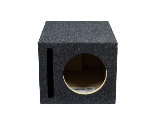 Atrend 8 inch Vented Enclosure Carpeted Car Subwoofer Speaker Box - Improves Audio Quality, Sound...
