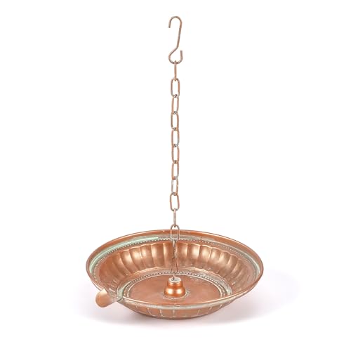 Phaxth Rain Chain Anchoring Basin 11W Metal Patina Hammered Downspout Gutters