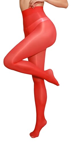 Image of VEBZIN Tights for Women Black Sheer 30D Tights High Waisted Stockings Pantyhose