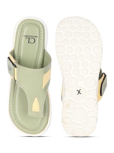 Image of Carlton London women's Adjustable Strap Thong Comfort Slipper