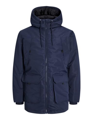 JACK & JONES Parka Jjconstruct Chaqueta, Azul Marino, M para Hombre