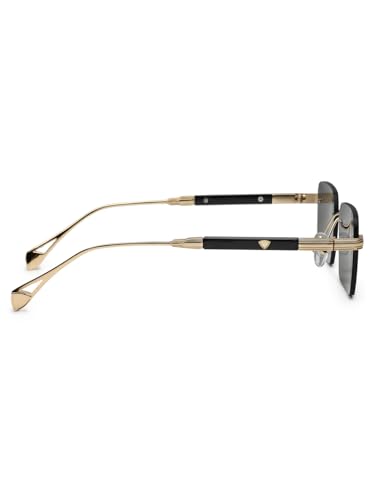 Image of HASHTAG EYEWEAR Men's Stylish Fashion Sunglasses | UV400 Protection | Branded Metal Frame | Trendy Eyewear for Men | Summer, Outdoor, Driving, and Beach Use |Lightweight and Comfortable