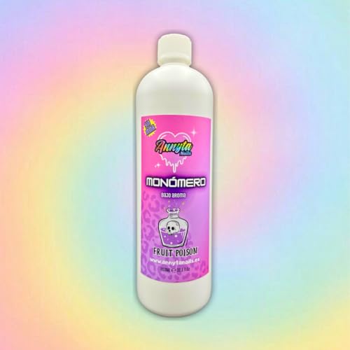 Liquido Acrilico Monomero Bajo Olor Fruit Poison para uñas acrilicas 1000ml | Secado Lento | Acrylic Liquid Low Odor Fruit Poison 1000ml Quick Drying | AnnytaNails