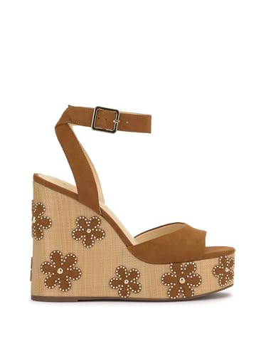 MissHeel Suede Platform Wedge High Heels Sandals with Ankle Strap