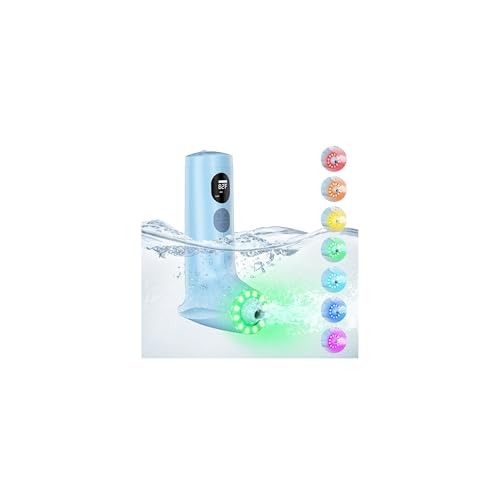 Spa de bain jet avec mode mousse, jet d'eau à 3 niveaux, 7 couleurs RVB, IP67, affichage de la température, plaisir du bain en famille à la maison
