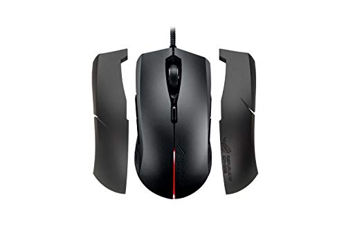 Image of Asus ASUS ROG Strix Evolve Optical Gaming Mouse Featuring Changeable top Covers to Enable Four Different Ergonomic Styles and Aura RGB Lighting with Aura Sync Support (7200 DPI)