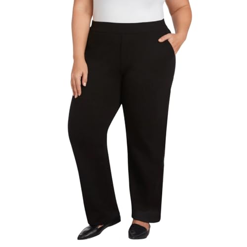 Matty M Women's Pull On Straight Leg Office Pants4