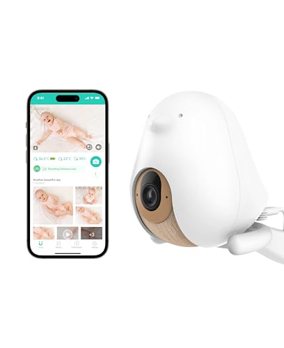 Image of CuboAi Plus Smart Baby Monitor: Sleep Safety Alerts for Covered Face, Danger Zone & Sleep Analytics - 1080p HD Night Vision Camera, 2 Way Audio, Cry & Temperature Detection (Incl. 3 Stand Options)