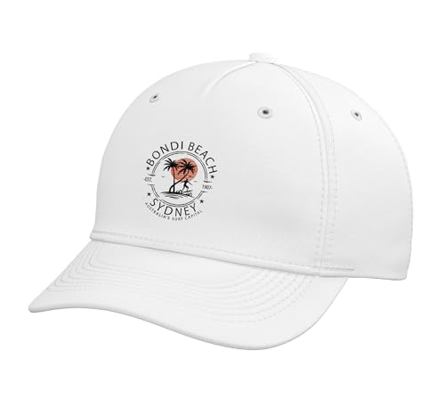 Bondi Beach Surf Lifestyle Paradise Adjustable Printed Baseball Hat, White