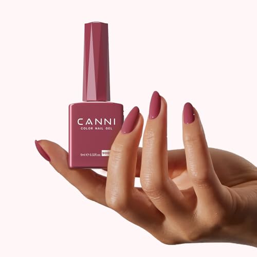 Image of CANNI Red Gel Nail Polish, 1Pcs Red Gel Polish Red Color Nail Polish Gel High Gloss Soak Off U V Gel Nail French Nail Manicure Salon DIY