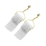 Lurrose 女性用イヤリング ロールペーパーモチーフ パールドロップジュエリー 耐久素材使用 クリエイティブデザイン 向け 日常使い パーテ