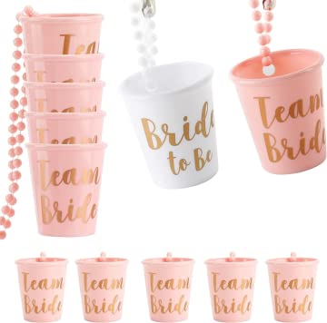 12pcs jga Schnapsglas Zum Umhängen, Schnapsgläser mit Kette, Junggesellenabschied Frauen Halskette für Hen Party Bachelorette Brautparty Hochzeit Cover