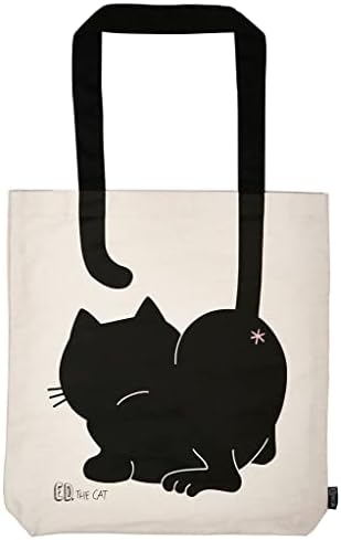 moses Ed, the Cat Baumwollshopper, Stofftasche aus 100% Baumwolle, mit Katzenmotiv, Shopper mit Standboden für Einkäufe, Büro oder Uni, 39 x 42 cm image 4