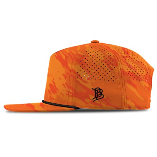 Image of Branded Bills Bare Flat 5 Panel Rope Hat for Men, Adjustable Snapback Golf Baseball Cap Flat Brim