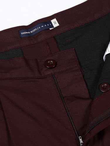 Image of Thomas Scott Men's | Solid | Mid Rise | Light Weight | 100% Cotton | Casual | Chino | Shorts for Men