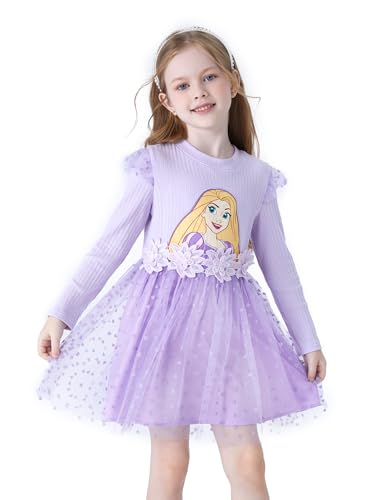 Disney Princess Frozen Minnie Mouse Dress Girls Sparkle Ruffle Tulle Tutu Birthday Party Fall Outfits Clothes Baby to Toddler2