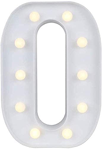 Image of Beeban Marquee O Alphabet Shaped LED Light Lamp for Decoration Decore Walls Hanging Birthday Party Wedding (O)