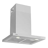 Svan Campana Extractora Tipo T 60cm Inox SCPT601AIX. Potencia 233m3/h, Tiro Doble, 3 Velocidades, Control Manual, Filtro apto para Lavavajillas