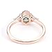 Dsnyu 18K Gold Wedding Band for Women, Eternity Ring Rose Gold with Triangle and Green Hexagon Moissanite 3ct Band Fashion Trendy Size 4.5