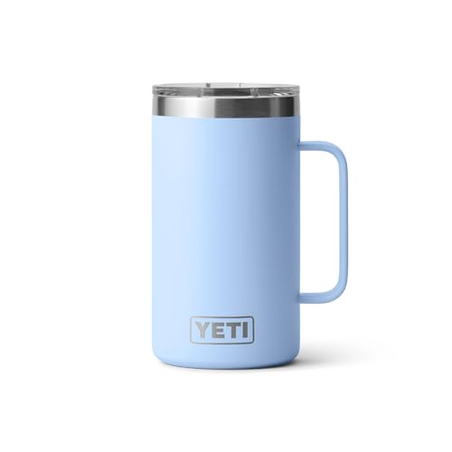Image of YETI Rambler 24 oz Mug, Vacuum Insulated, Stainless Steel with MagSlider Lid, Big Sky Blue